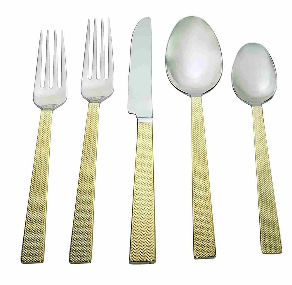 Stylex Gold Textured Flatware set