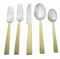 Stylex Gold Textured Flatware set