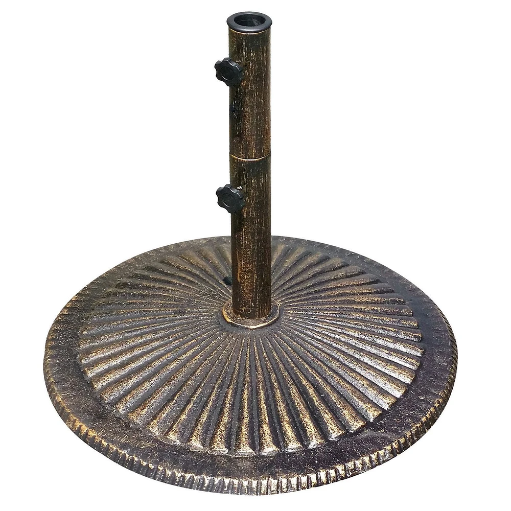 Island Umbrella 50-lb Classic Cast Iron Bronze Umbrella Base