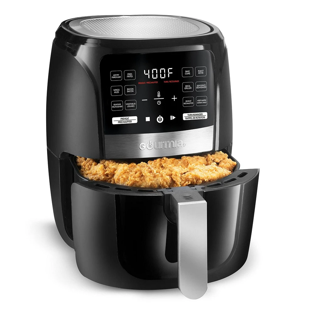 Gourmia 5-Quart Digital Air Fryer with 12-One Touch Cooking Presets, GAF556, 4.7 L / 5-QT, 12 Presets