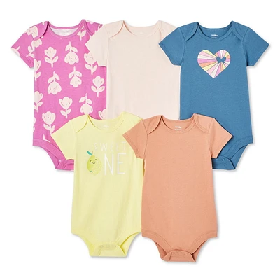 George Baby Girls' Bodysuit 5-Pack