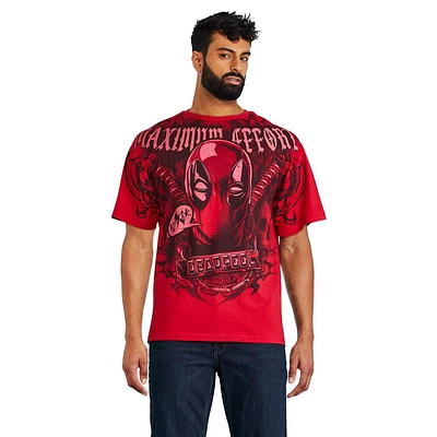 T-shirt avec imprimé graphique Deadpool Marvel pour hommes Tailles P–TG