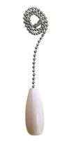 Atron Electro Industries Cylinder- White Wood Pull Chain