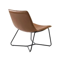 Plata DÃ©cor Slope Chair in Tan PU Lounge Chair for Living Room