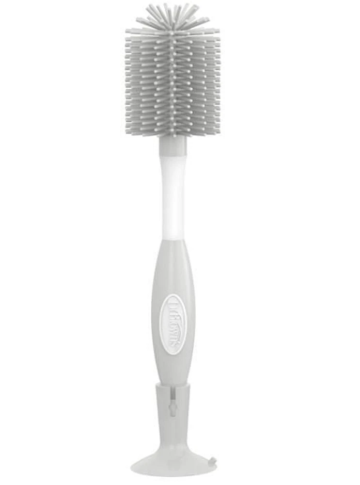 Brosse à biberon doux au toucher de Dr. Brown's, gris