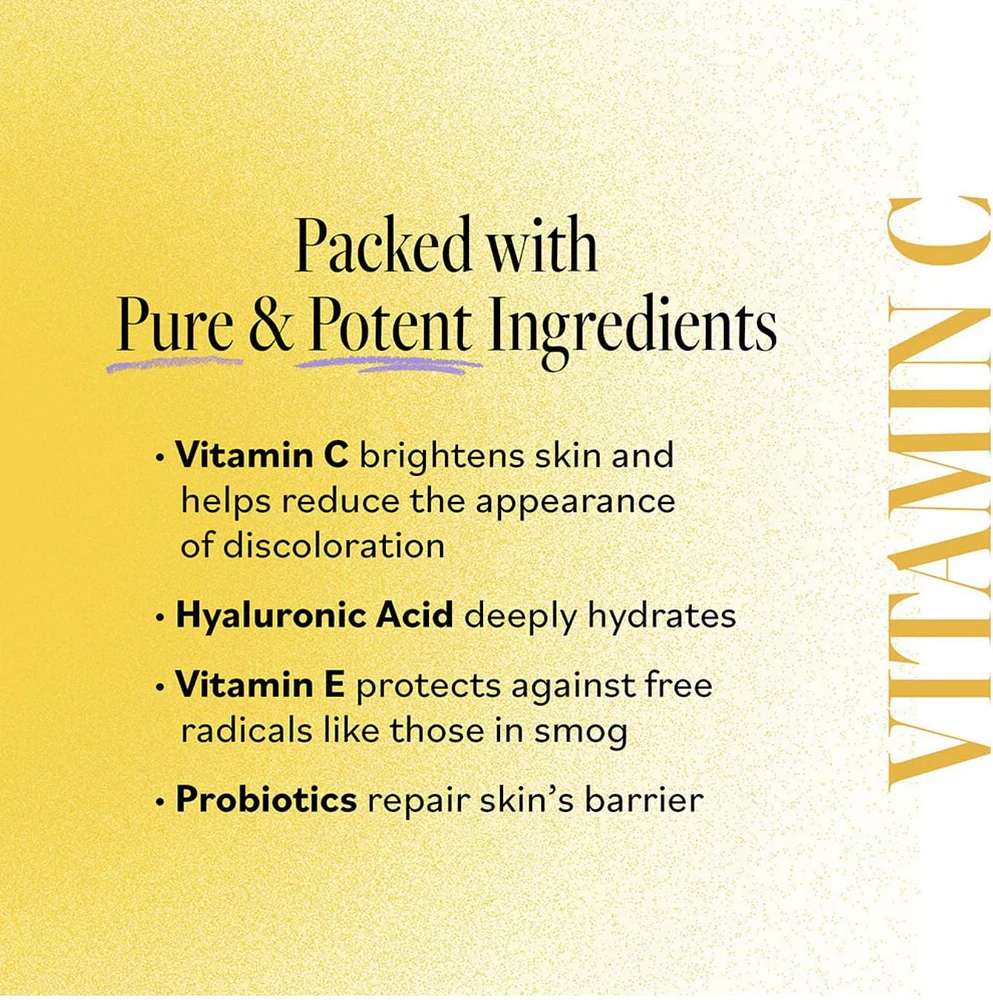 Vitamin C Serum with Hyaluronic Acid, Hydrating and radiant, 60mL