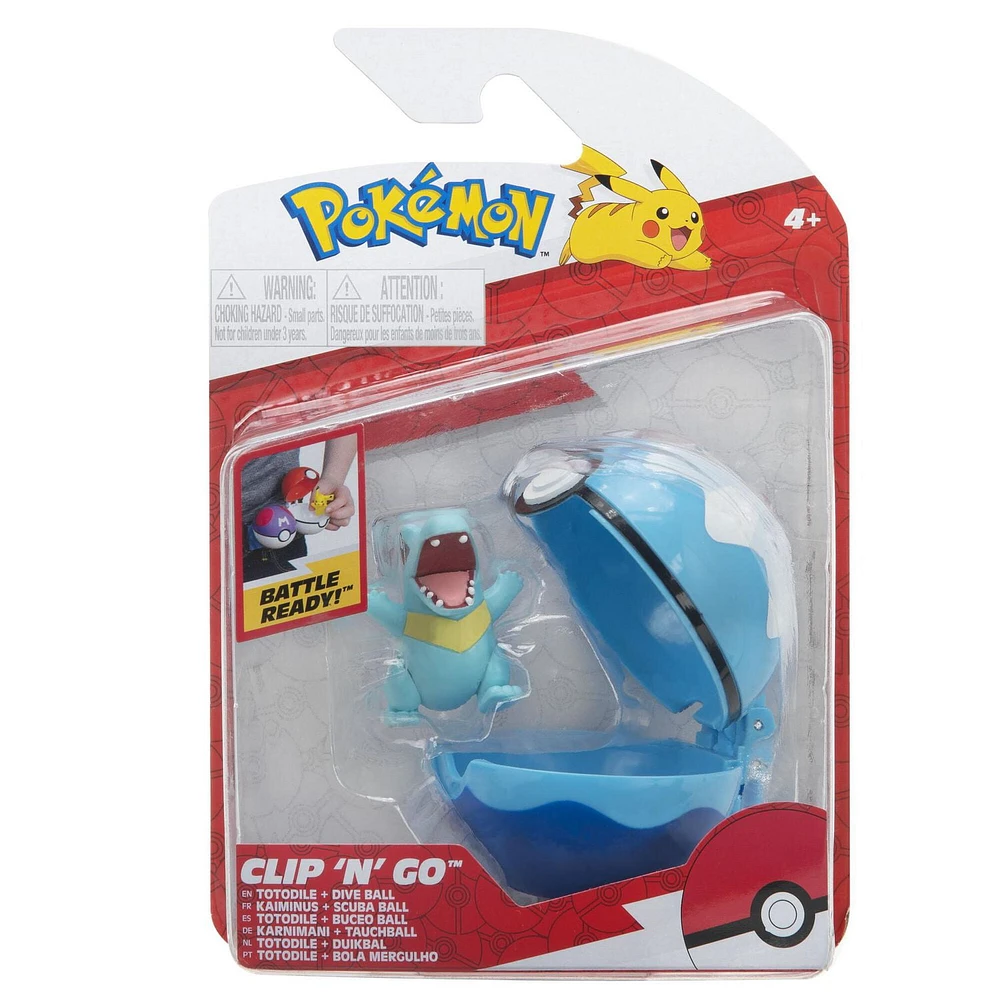 Pokémon Clip 'N' Go - Totodile + Dive Ball