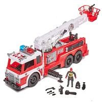 Kid Connection Fire Truck Play Set, 10 Pieces, Light & Sound, Kid Connection Fire Truck Play Set