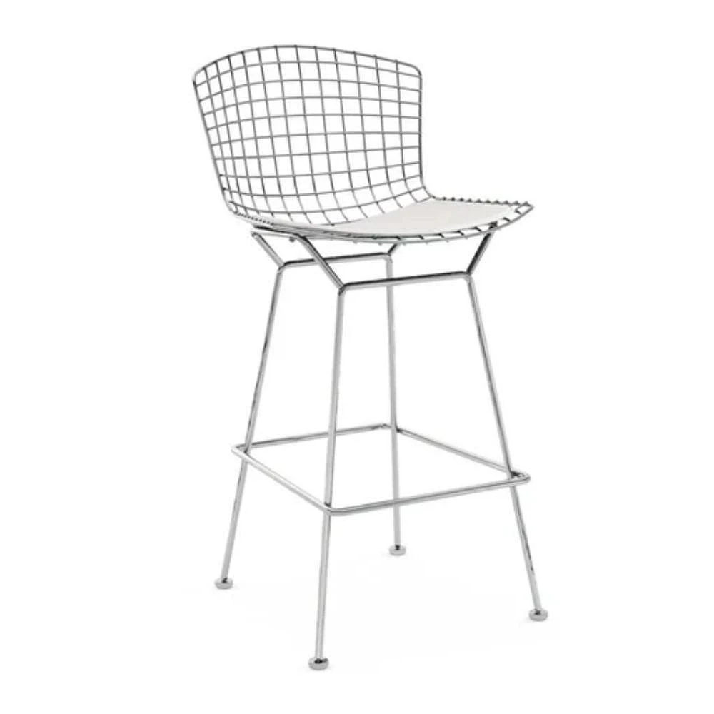 Aserion Counter Stool (26") with metal seat and chrome legs SET OF 2