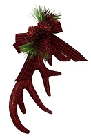 Holiday Times Dark Red Glitter Antler Clip