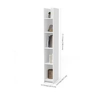 Bestar Small Space 10“ Narrow shelving unit in white