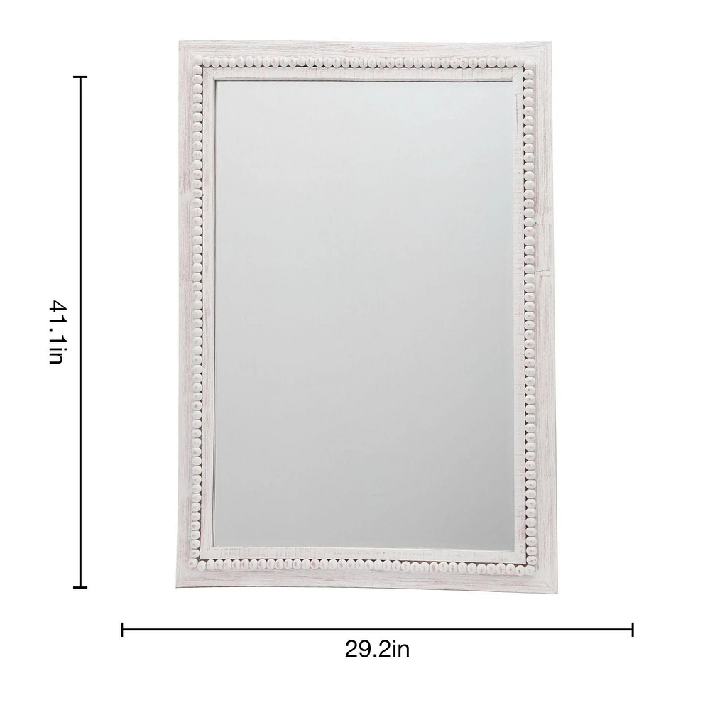 Birkin White Wash Mirror, 29X41"