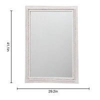 Birkin White Wash Mirror, 29X41"