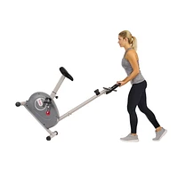 Sunny Health & Fitness Magnetic Resistance Upright Bike with Adjustable Seat, Magnetic Resistance, & Device Holder - SF-B2906