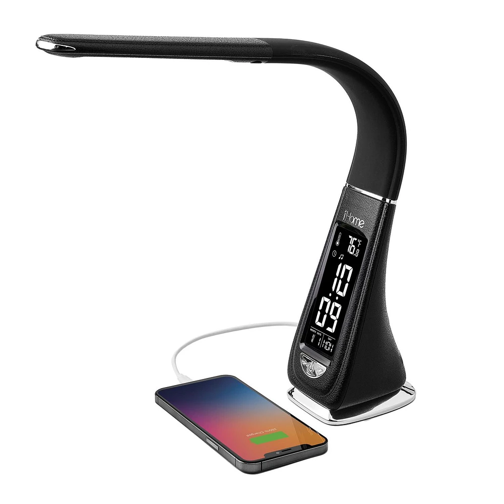 Foldable LED Lamp with USB Charging and Alarm Clock