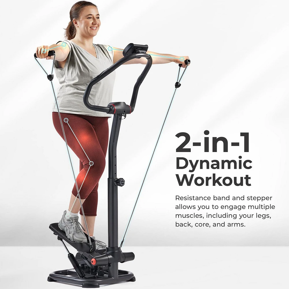 Sunny Health & Fitness Mini Stair Stepper with Handlebars - SF-S021055