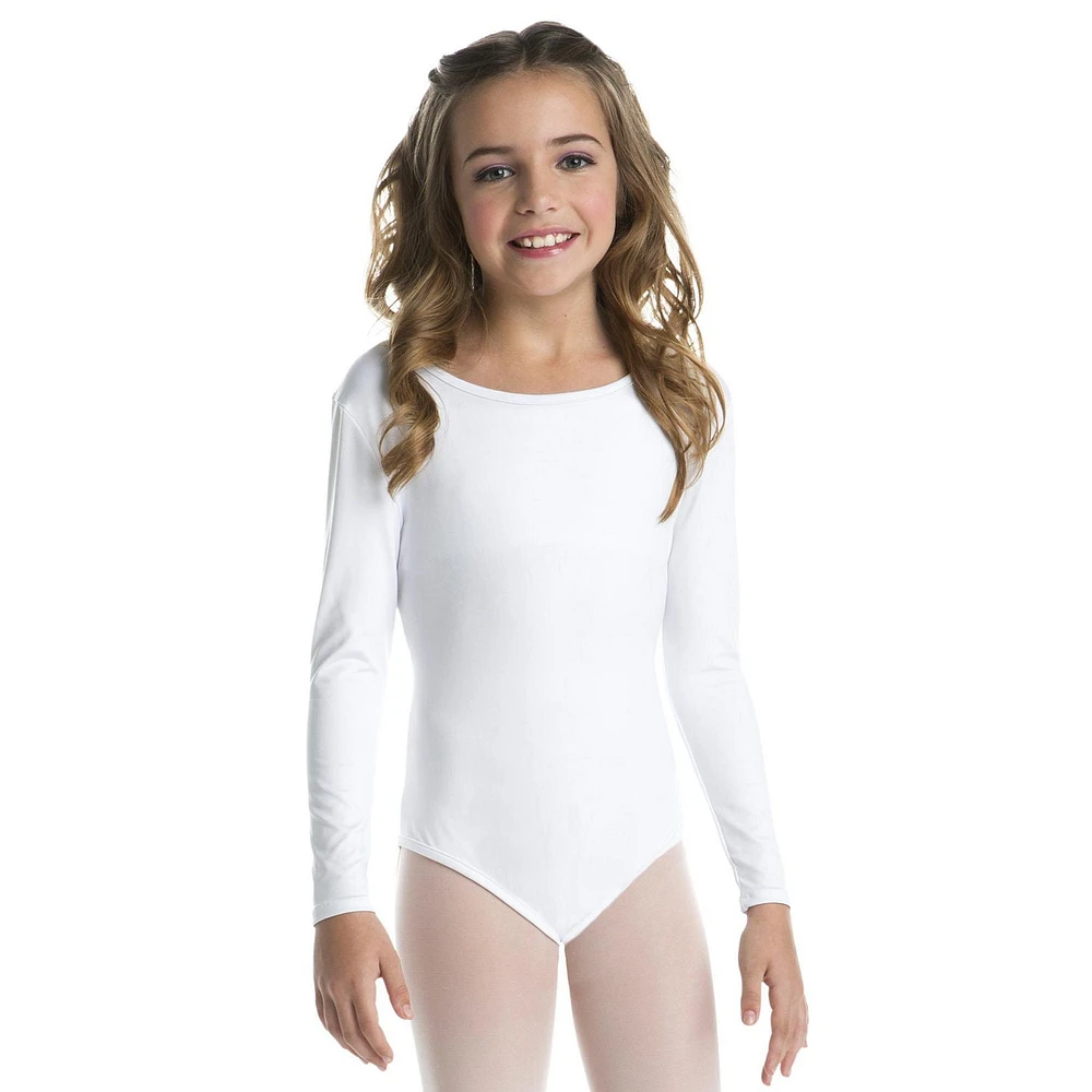 Girls' White Leotard Large/Extra Large