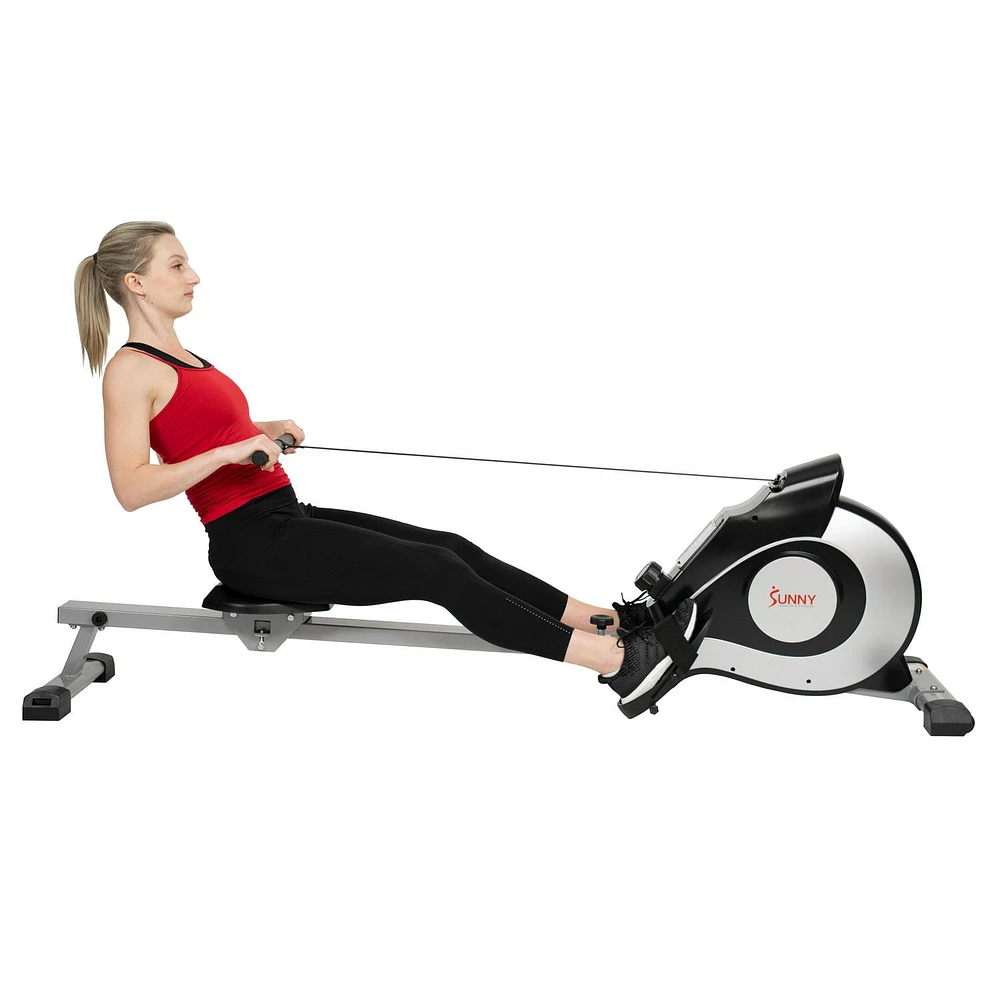 Sunny Health & Fitness Magnetic Rowing Machine - Silver - SF-RW520084S