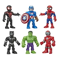 Playskool Heroes Marvel Super Hero Adventures 5-Inch Action Figure Toy 6-Pack, Includes Spider-Man and Hulk