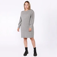 Devoted Women’s Plus Puff-Sleeve Ottoman Dress