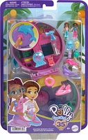 Polly Pocket Dolphin Rescue & Play Compact with 2 Micro Dolls and Sea Pets, Animal Toy with Ocean Accessories