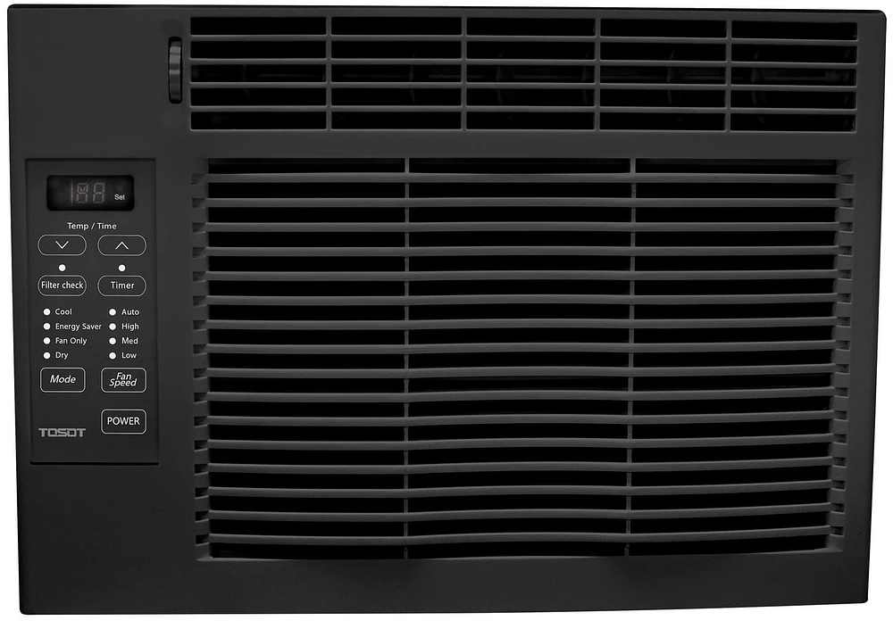 Tosot 6,000 BTU Window Air Conditioner in Black with Remote Control