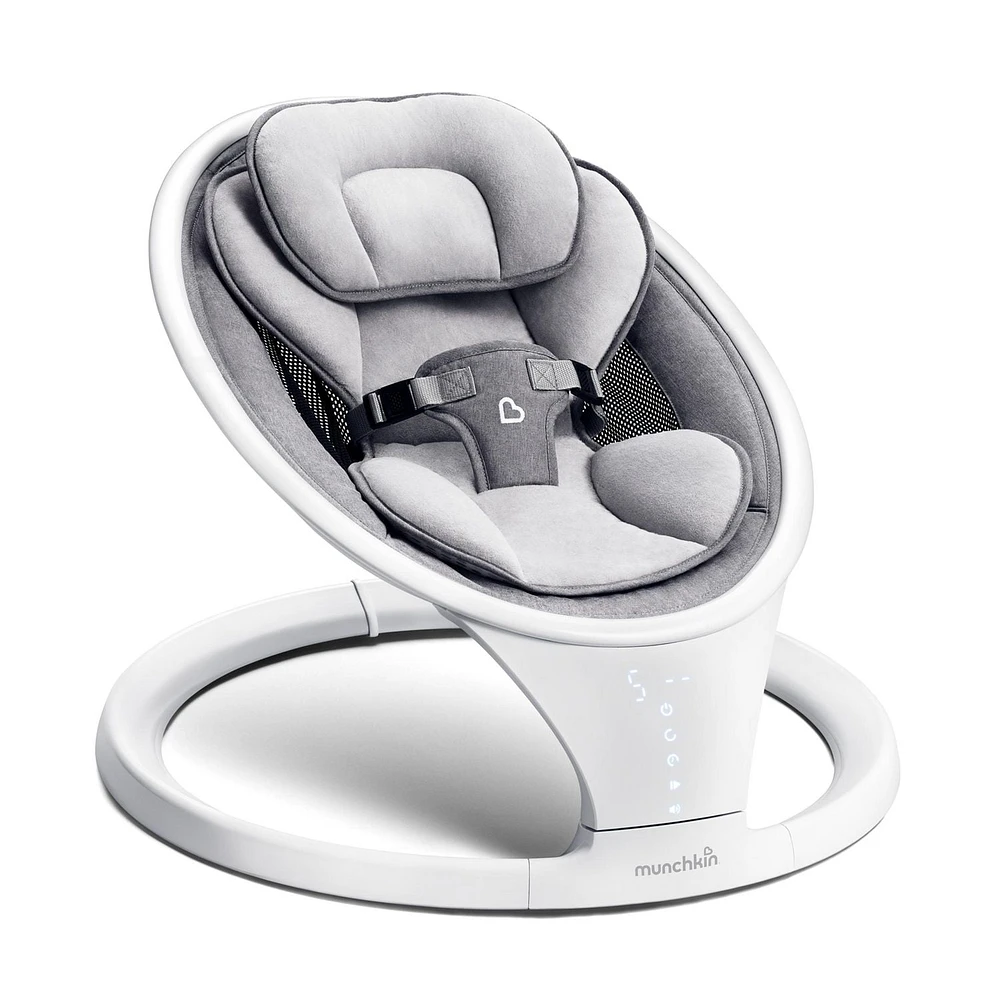 Munchkin Bluetooth Enabled Lightweight Baby Swing with Natural Sway in 5 Ranges of Motion, Includes Remote Control, Baby Swing