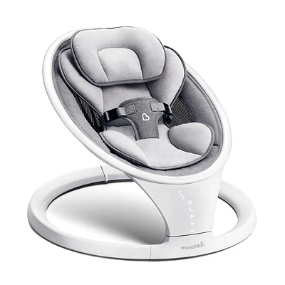 Munchkin Bluetooth Enabled Lightweight Baby Swing with Natural Sway in 5 Ranges of Motion, Includes Remote Control, Baby Swing