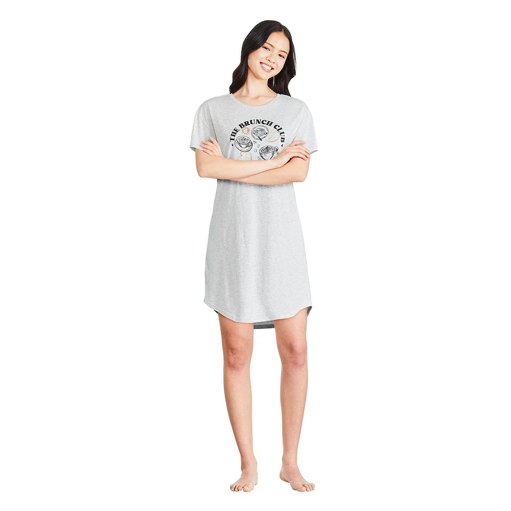 Chemise de nuit à encolure ras du cou George pour femmes