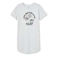 Chemise de nuit à encolure ras du cou George pour femmes