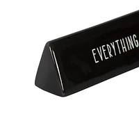 Linden "Everything is Figureoutable" Porcelain Tabletop Art Plaque, 8.6in W x 1.6in H x 1.3in D