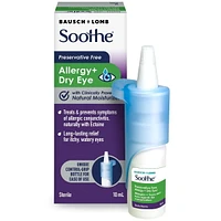 Soothe Preservative Free Allergy + Dry Eye Drops, 10 mL