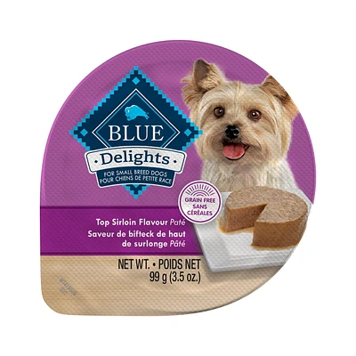 BLUE Delights Top Sirloin Flavour Pâté Wet Dog Food, 99g