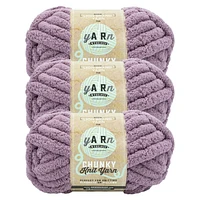 Lion Brand AR Workshop Chunky Knit Heather Yarn #7 Jumbo Polyester Chenille Yarn 226g /26m 3-Pack