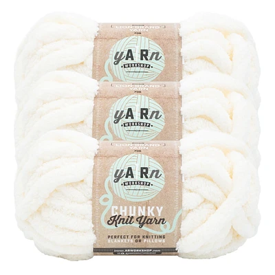 Lion Brand AR Workshop Chunky Knit COLOR Yarn #7 Jumbo Polyester Chenille Yarn 226g /26m 3-Pack