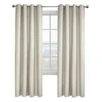 Ethal 100% Blackout Grommet Curtain Panel Pair 52" x 84" each in White