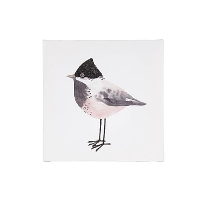 Toile embellie oiseau 15,2 cm L x 15,2 cm H