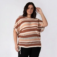 Devoted Women’s Plus Open Back Poncho Sweater