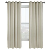 Vada 100% Blackout Grommet Curtain Panel Pair 52" x 84" each in Off White