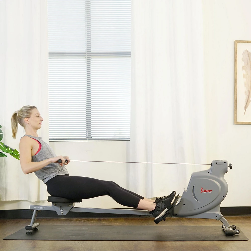 Sunny Health & Fitness Space Efficient Magnetic Rowing Machine - SF-RW5987