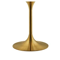 SLEEK AND GLAMOROUS DAMEN BRASS FAUX MARBLE (STONE) DINING TABLE 36"