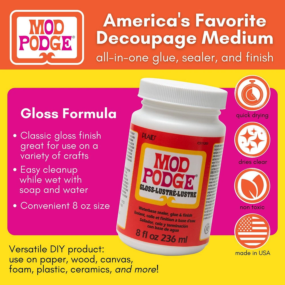 Mod Podge Gloss oz, Glue, Sealer