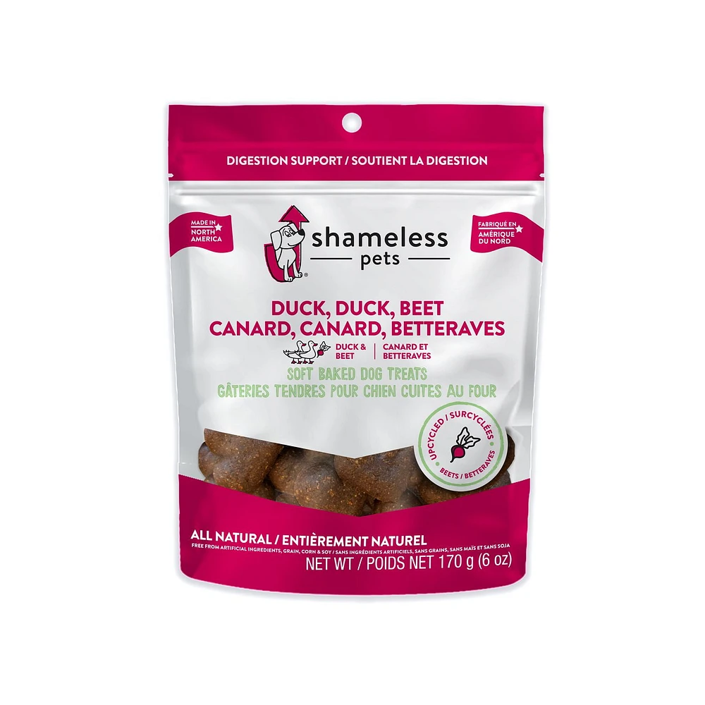 Shameless Pets Duck, Duck, Beet Upcycled Duck & Beet Flavoured Soft Baked Biscuits Dog Treats