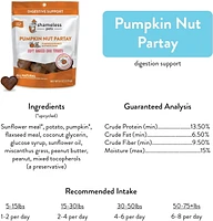 Shameless Pets Pumpkin Nut Partay Upcycled Pumpkin & Peanut Butter Flavoured Soft Baked Biscuit Dog Treats