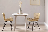 Rattan Dining Chair with Armrests