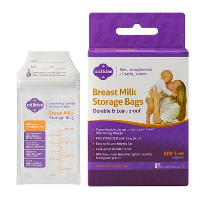 Milkies Breast Milk Storage Bags (50 ct)