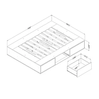 South Shore Fusion 6-Drawer Platform Bed