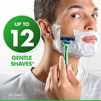 Sensor3 Sensitive Men's Disposable Razor, 12 Razors, 12CT