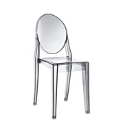 Heavenly Collection Smoke Plastic Armless Chair