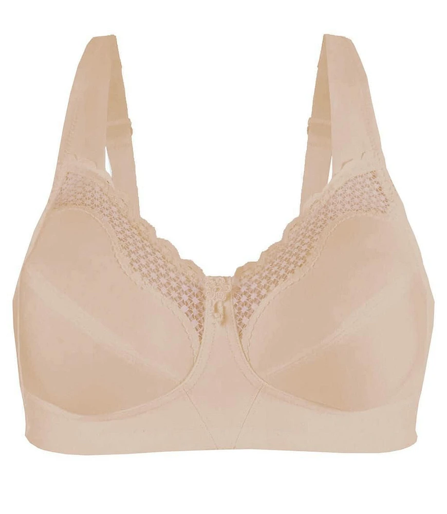 Exquisite Form #9600535 Soutien-gorge entièrement en coton à bonnets souples, dentelle, sans fil Tailles Desponibles 38C